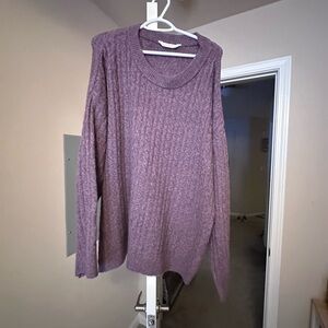 Belle Du Jour Lavender Cable Knit Sweater